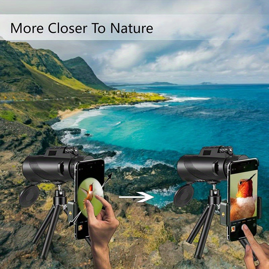 10x42 hd monocular telescope professional adult binoculars with 10x magnification and 42mm lens suitable for outdoor camping watching concert viewing as gifts for men details 2