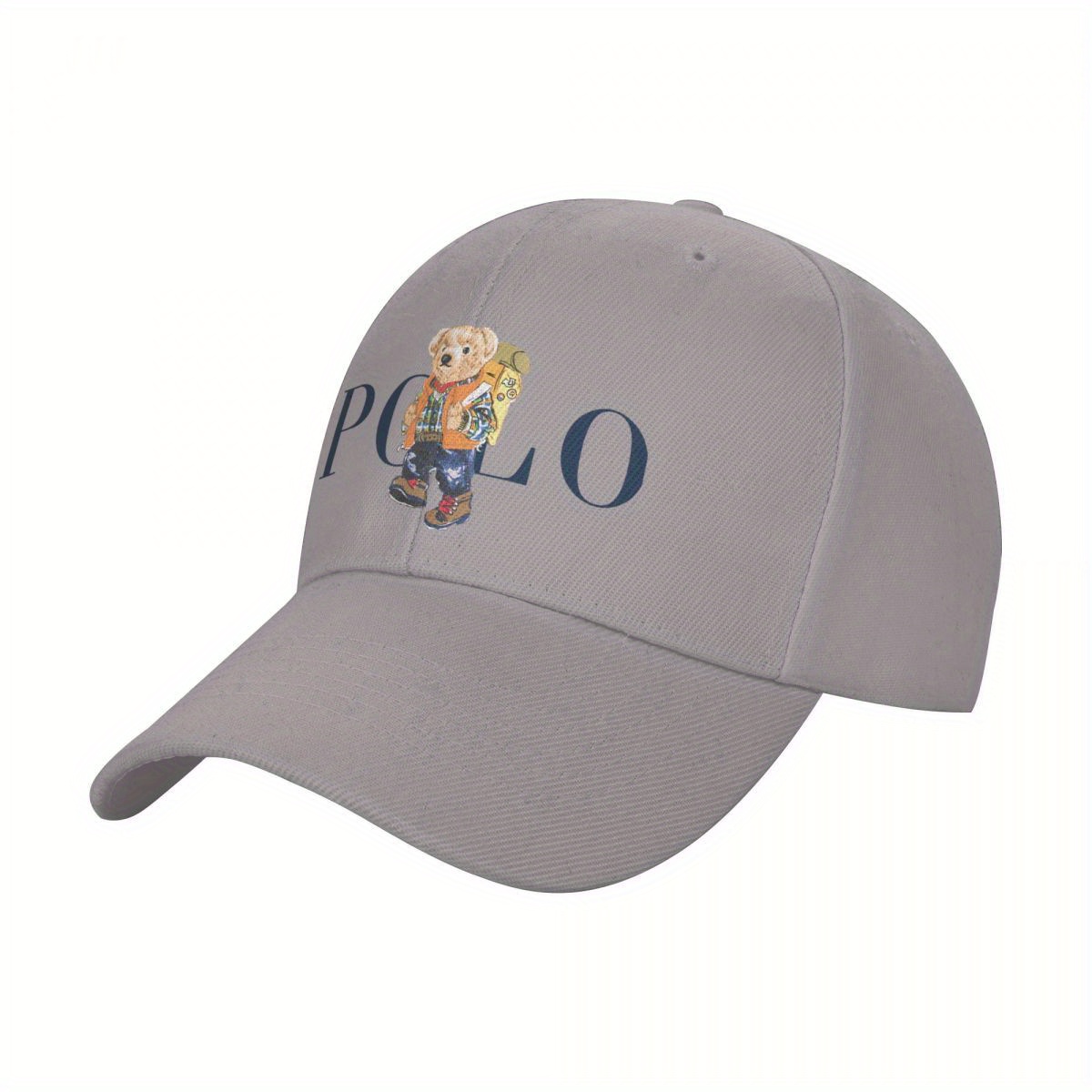 

Cute Bear Embroidered Baseball Cap -, Adjustable, Breathable Polyester - Outdoor Sports & Casual Wear