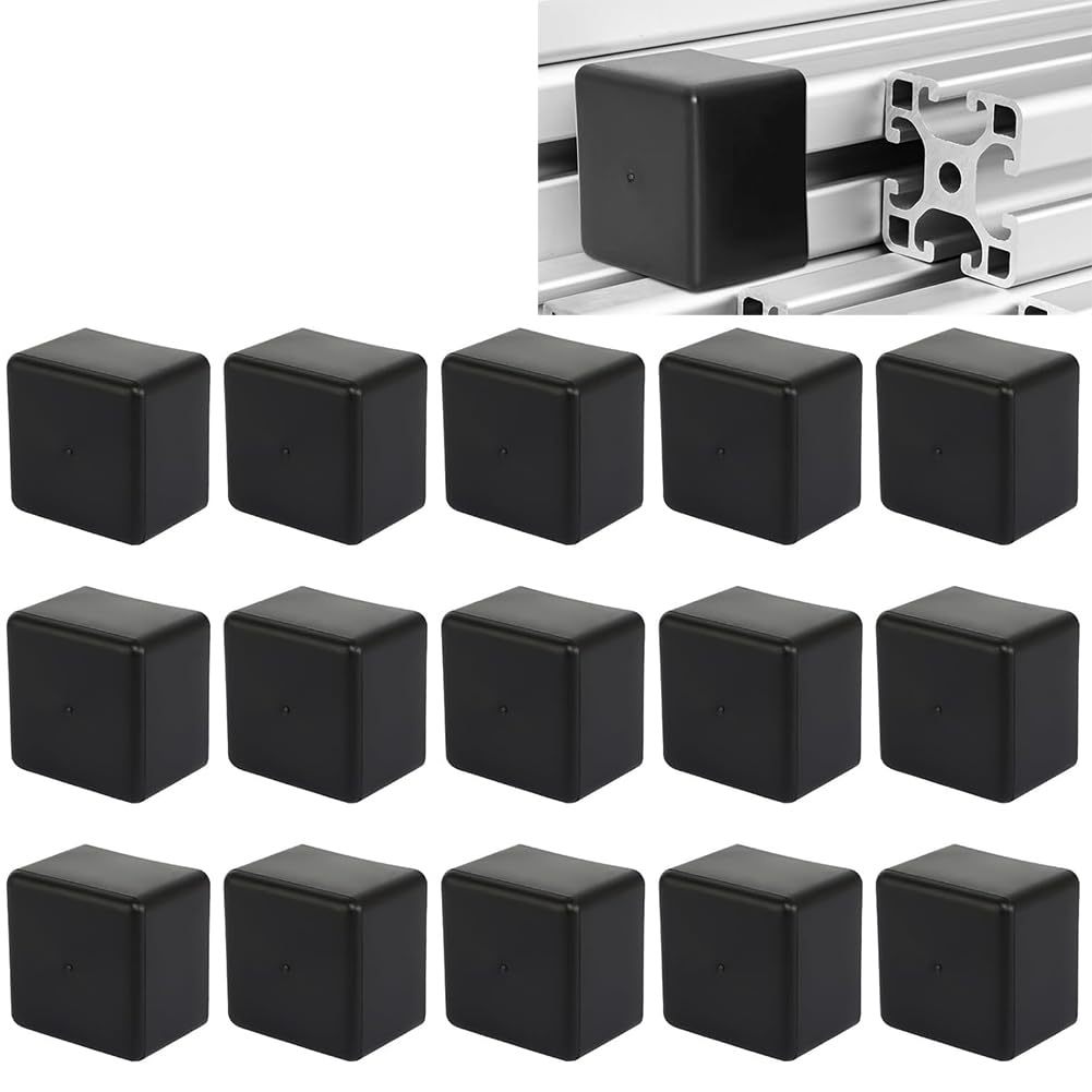 15pcs Furniture Foot Covers, Corner Protectors, Table Foot Pads, 40x40 Solar Aluminum Rail End Caps, Square Tube Plug-in End Caps, For Solar Aluminum Profiles And Furniture