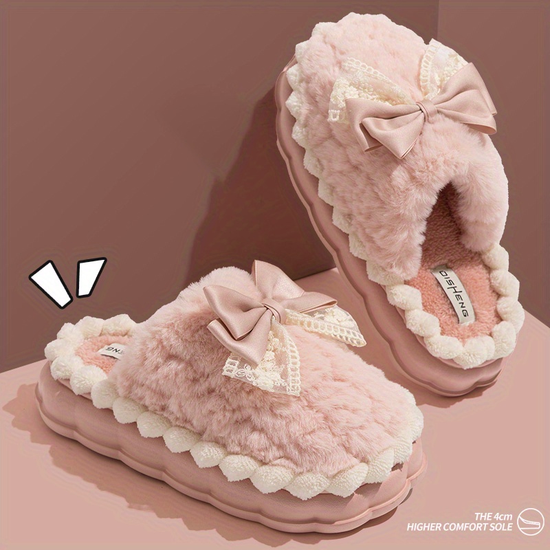 pantuflas para mujer,   de otoño/invierno, pantuflas de felpa de interior con   gruesa para posparto, calzado de mujer