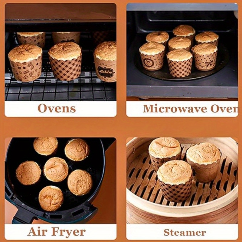 50pcs Heavy Duty Paper Baking Cups Greaseproof Muffin Cupcake Liners  for Weddings, Christmas, and Fall