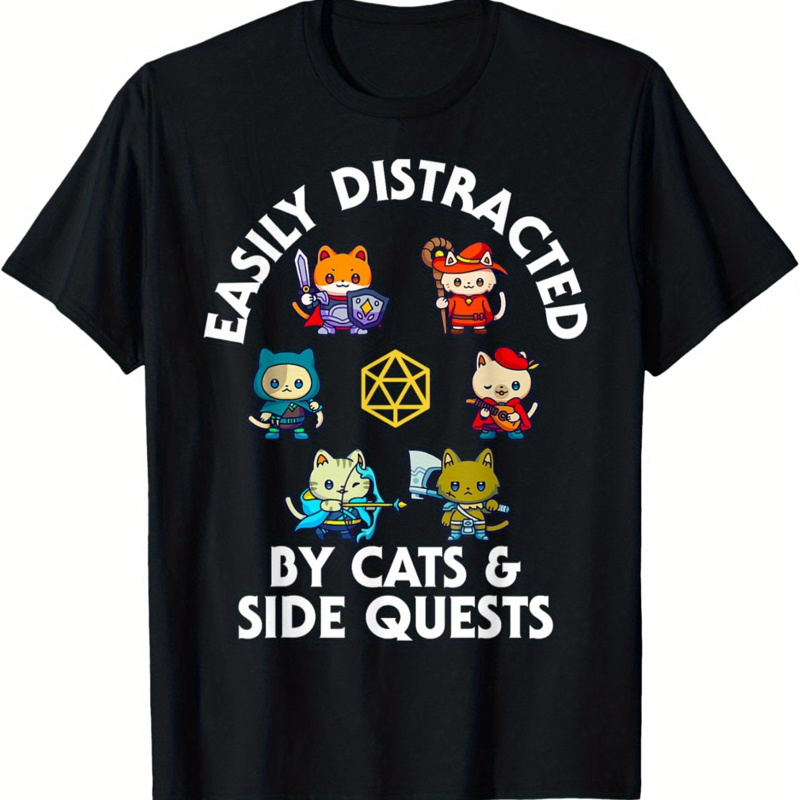 

Rpg Game Cat Extra D20 Dice Male Female Children's T-shirt