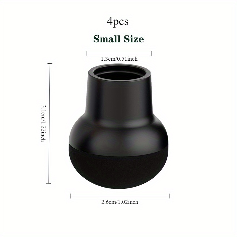Image of Round Black Table And Chair Leg Mats, Chair Leg Covers, Silent And Wear-resistant, Thickened Felt, Protecting The Floor
