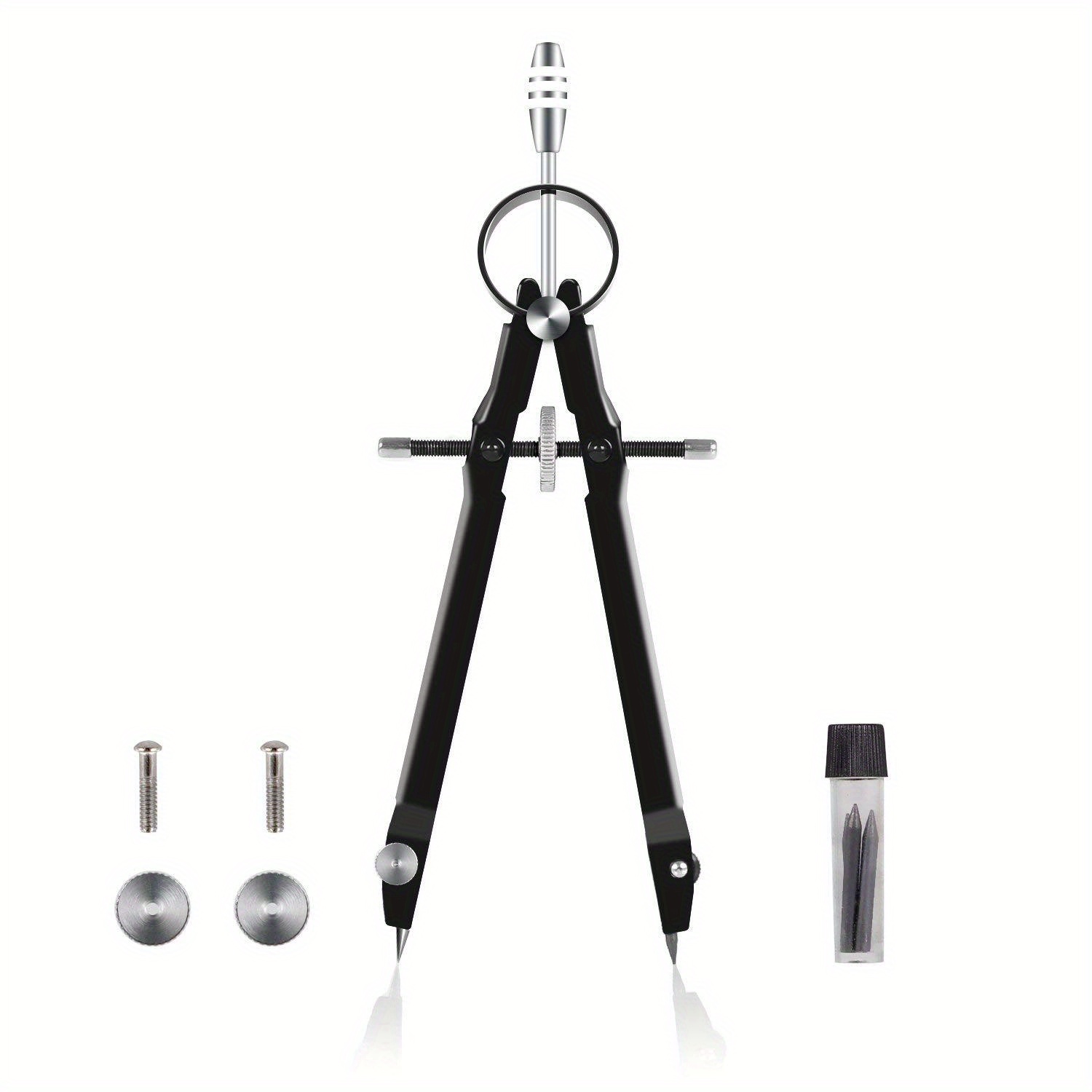 TEMU Professional Compass, Compass Geometry Set With Lock, Math And Precision Compass, Metal And Durable For Solid And Plane