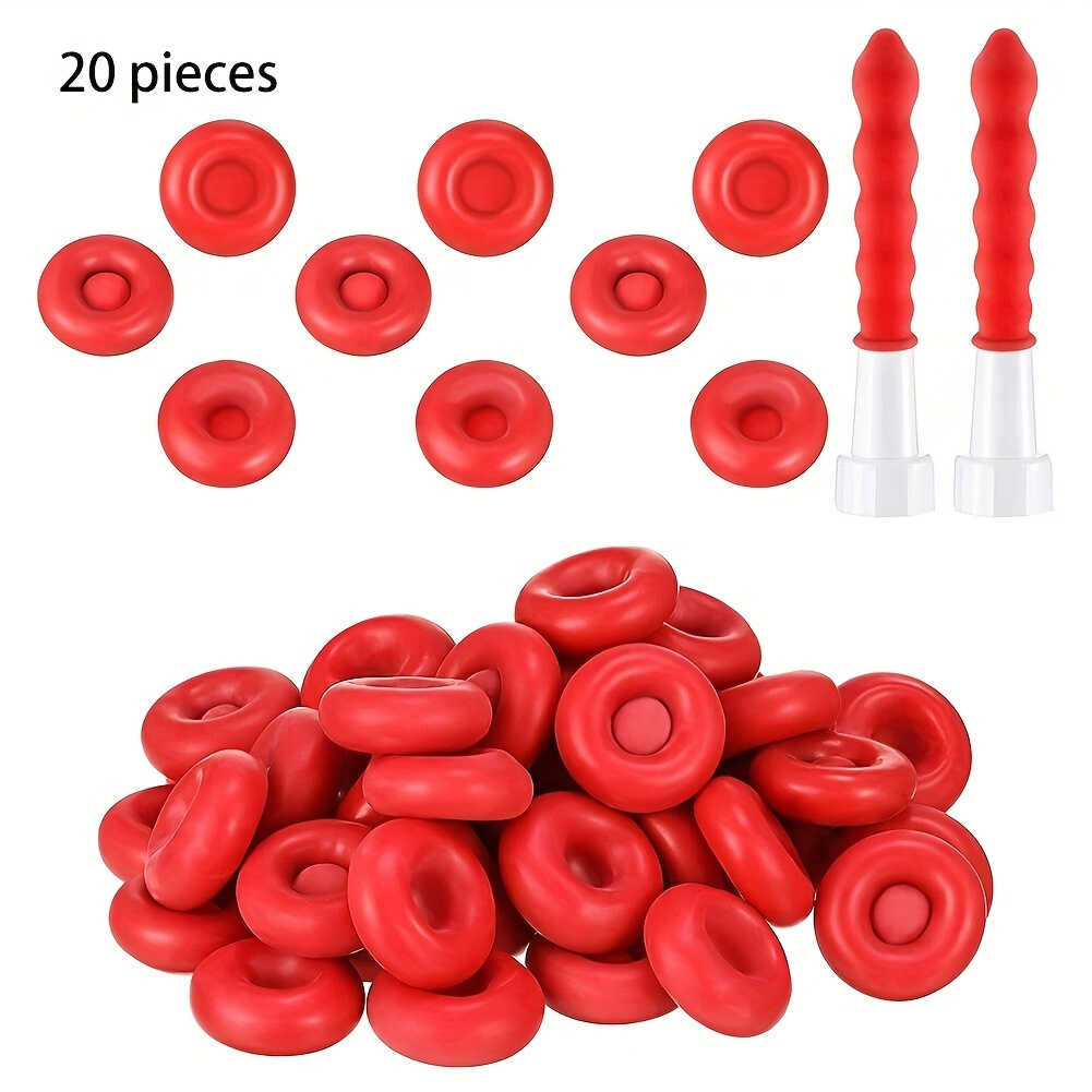 

20pcs Caulk Finishing Tool Caulk Saver Caps Caulking Tube Covers Tube Caps For Sealing And Preserving, Red