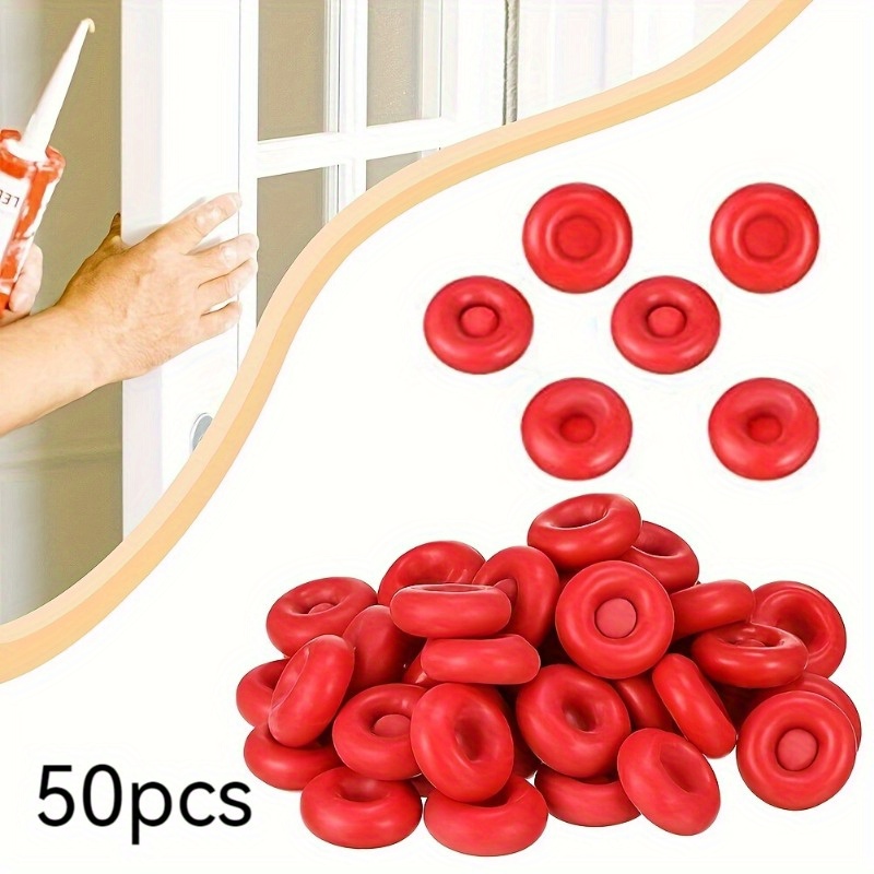 

50pcs Red Silicone Caulk Saver Caps, Caulking Tube Covers For Sealing And Preserving - Ideal For Factory, , & Contractors