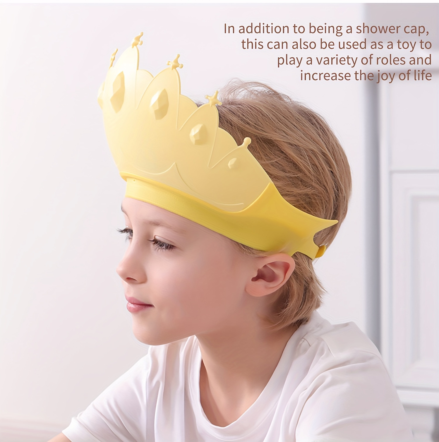 soft silicone   splash guard hat waterproof ear protection for mess free     ideal for sensitive ears yellow details 3