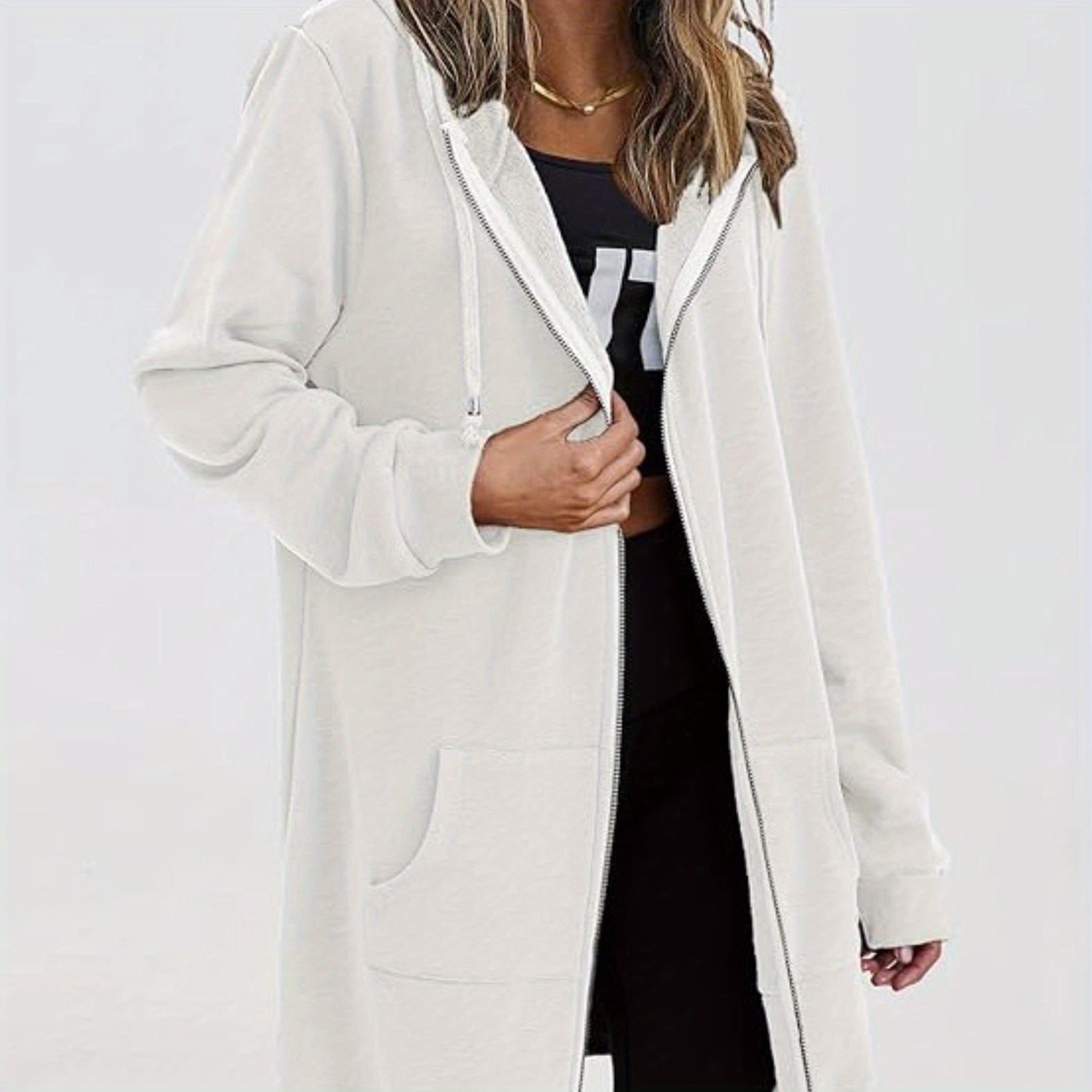 

2024 Zip Up Hoodies For Women Long Sleeve Oversized Sweatshirts Casual Lightweight Fleece Jackets With Pockets