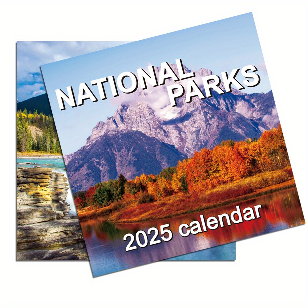 

2025 Park Calendar, 12 Months National Park Scenery Pictures Square Wall Calendar