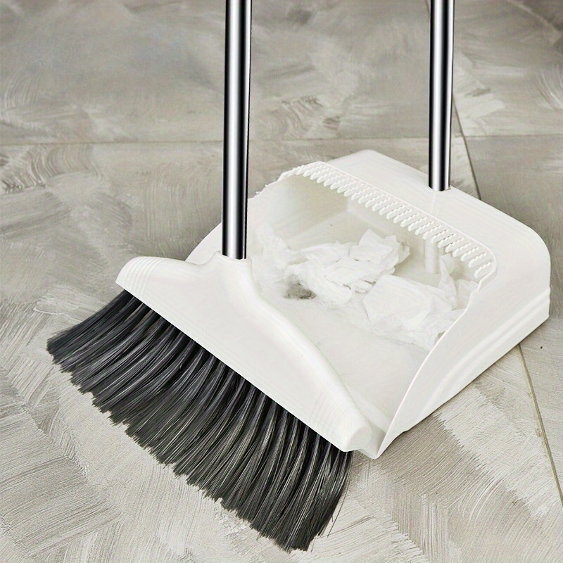 

2pcs Household Broom And Dustpan Thickened Single Hair Sweeping Broom