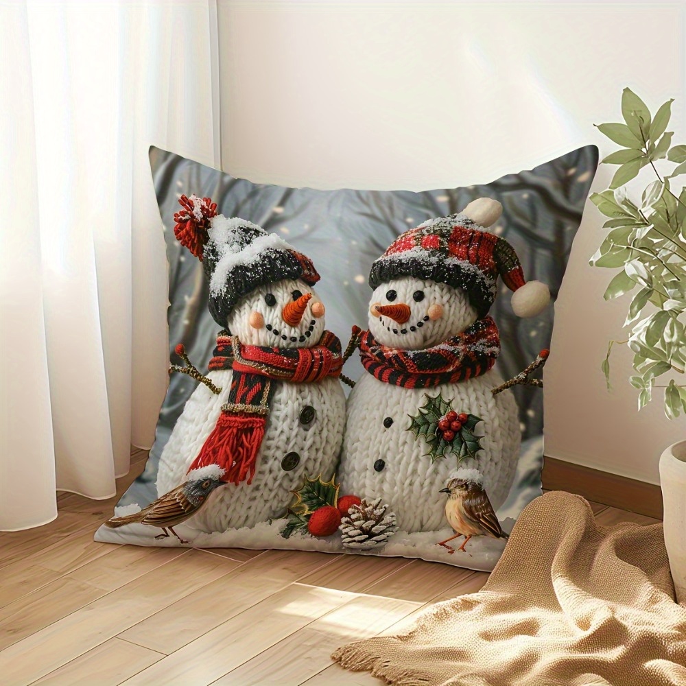 

Snowman & Christmas - , , Zippered , -sided For Decor, , , And , Christmas Decor