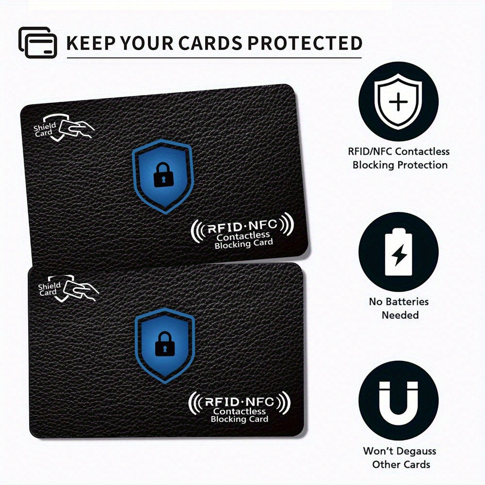 

Rfid/nfc Blocking Card Set For Men And Women - 2pcs/4pcs Matte Credit Card Protector, Theft Prevention, Tags For Wallets, Ultra Thin Design