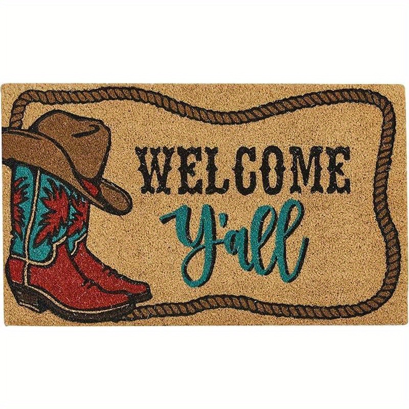 

1pc, "welcome Doormat", For Outdoor Entrances . For Daily Decorative Use. Doormat Is Used For Entrance .