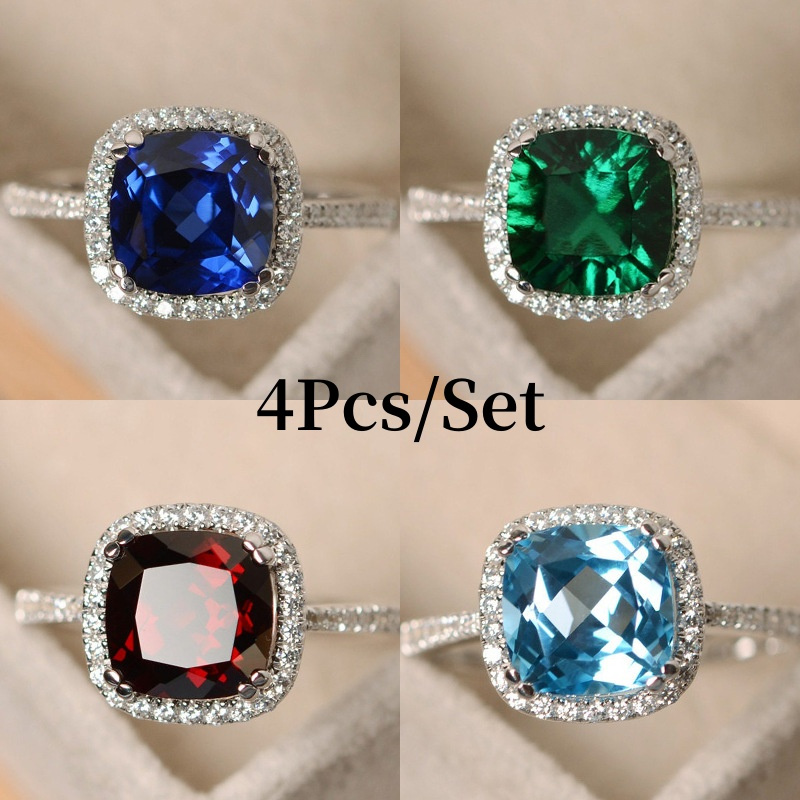 

4pcs/ Set Of Zirconia - A Of , Accessories For Women's , 's Day Jewelry, For Weddings And Parties
