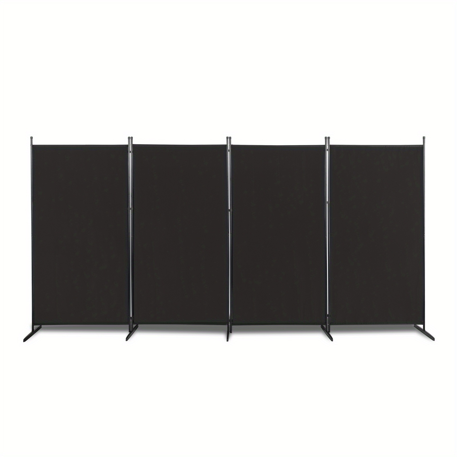 TEMU Foldable Privacy Screen 6 Feet Tall, 3/4/6 Panels With Durable Carbon And 160g Polyester Fabric, Space Divider For Indoor Use