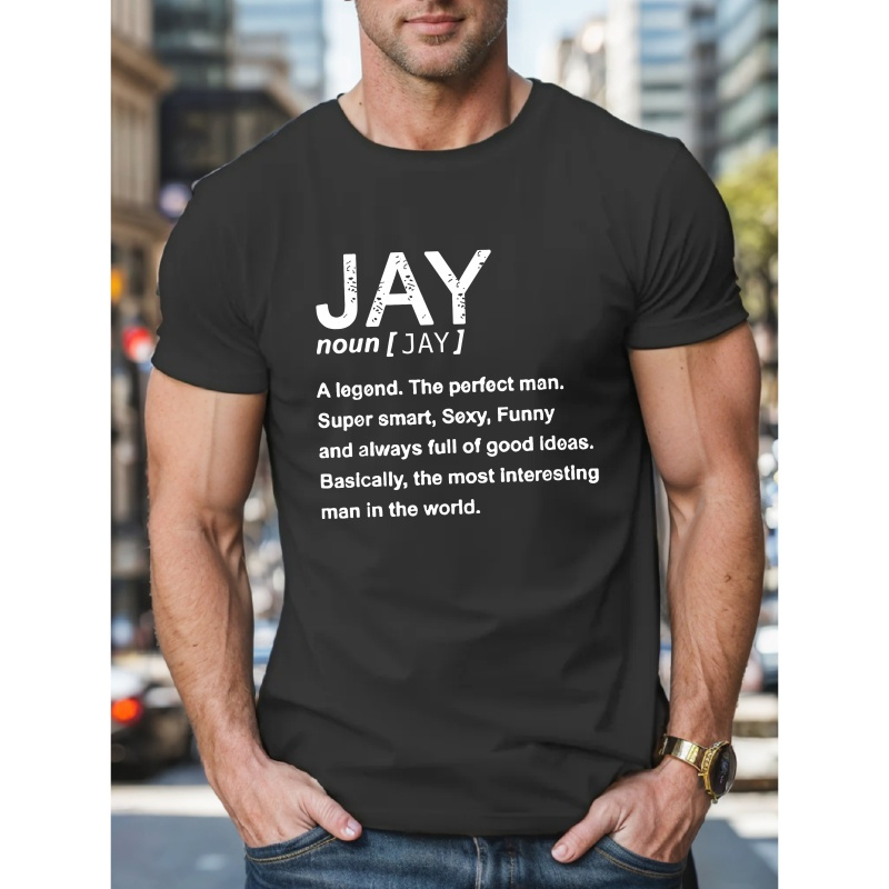 

Men's Crew Neck T-shirt For Summer, Men's Clothing Tops For Daily And Resorts