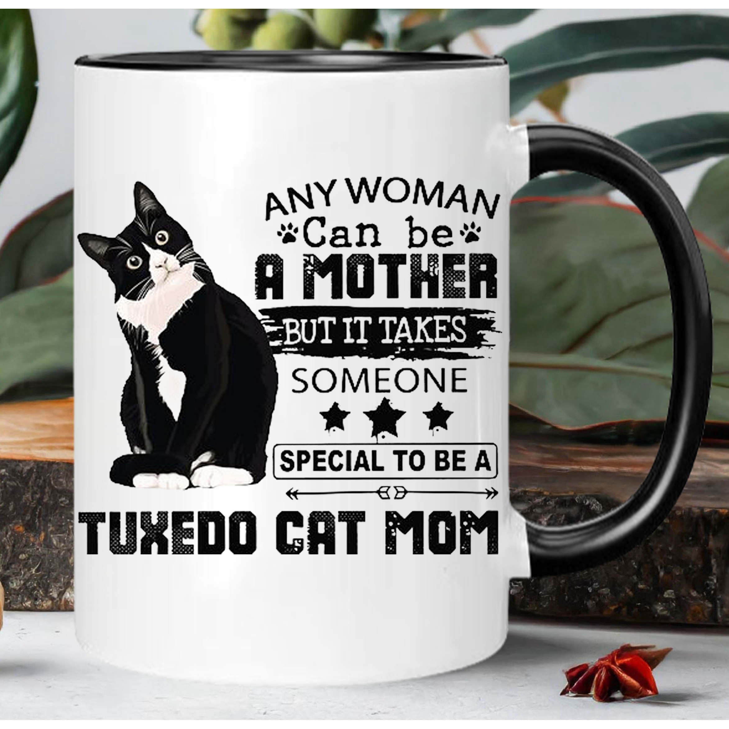 

Tuxedo Ceramic Mug - Insulated Reusable Coffee Cup - Hand Wash Only Multipurpose Gift For Women Cat Lovers