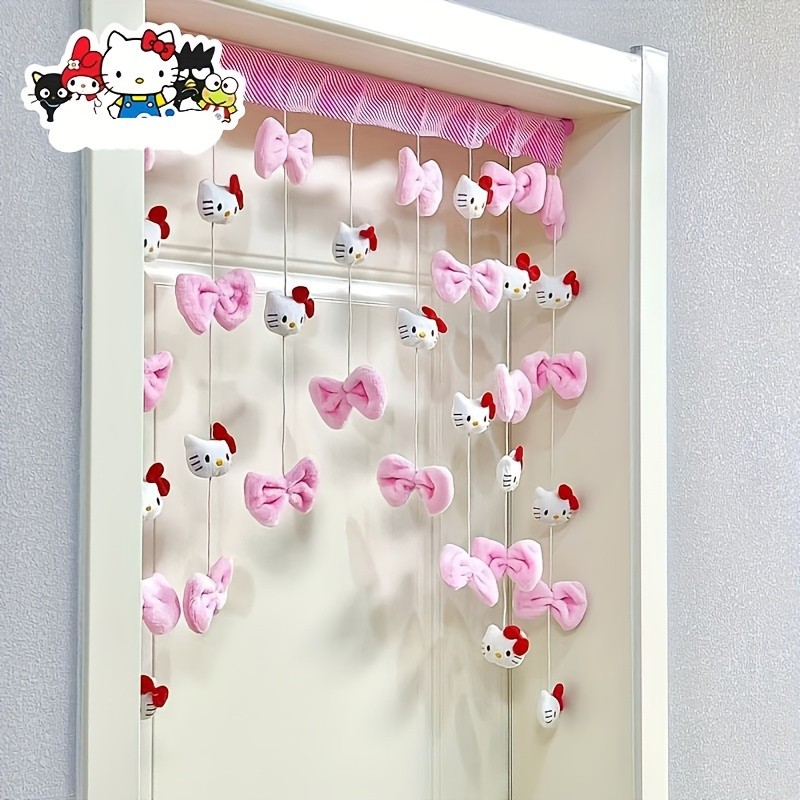 

Sanrio Hello Kitty And My Melody Doorway Decor Set - Polyester Hanging Accessories For Home, Bedroom, Bathroom With Magic Tape - Ideal For Party And Christmas Decorations, Sanrio