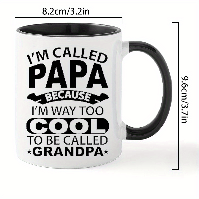 

Ceramic Papa Coffee Mug - Insulated Reusable Multipurpose Mug With Funny For Men And Women, Hand Wash Only - Gift Idea For Grandparents