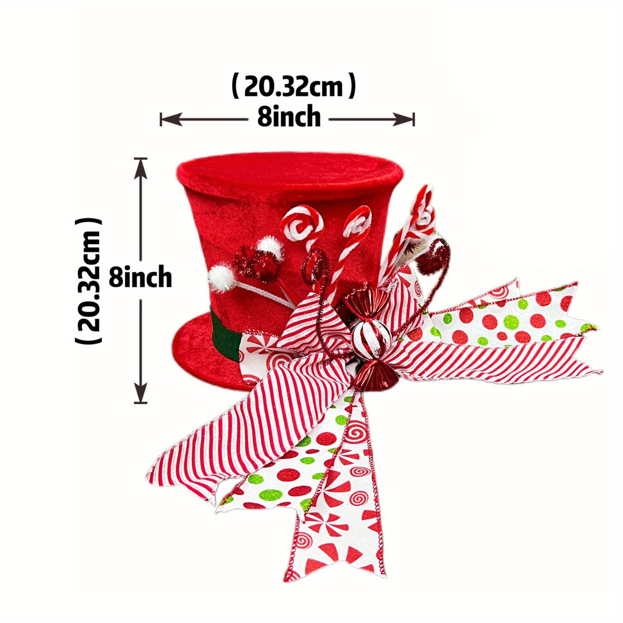 

1pc Christmas Hat - Decoration, No Or Battery Needed,