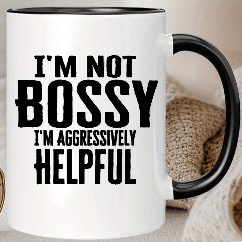 

Aggressively Humorous Ceramic Mug - Insulated Reusable Coffee Cup, Hand Wash - Multipurpose Mug For Hot And Cold Drinks