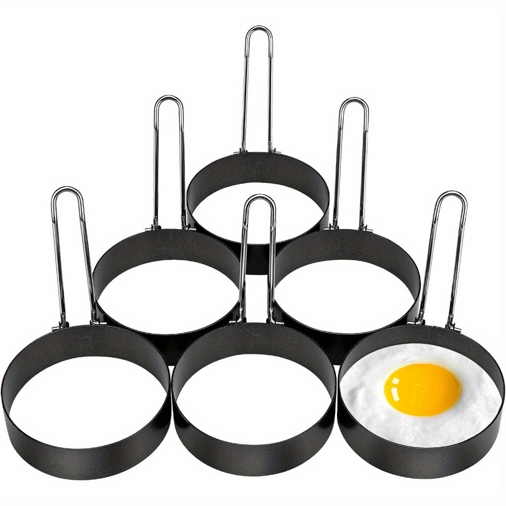 TEMU 6pcs Egg Set Steel Egg For Frying Egg Cooking For Sandwiches
