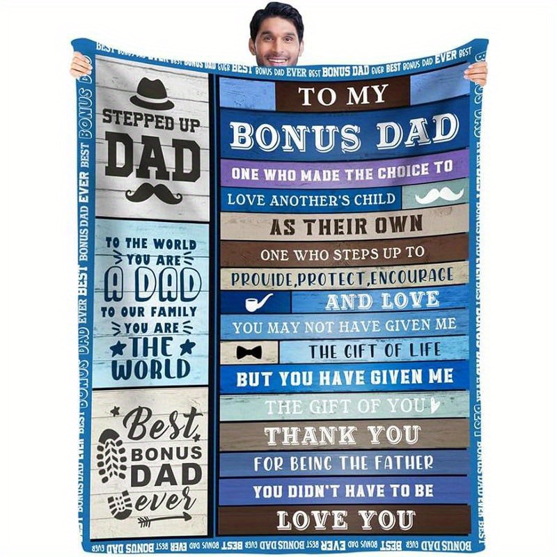 

To My Blanket, Gifts For Fathers Day Present From Boys Girls, Christmas Birthday Presents For Dad-in-law, Step Dad Throw Blanket