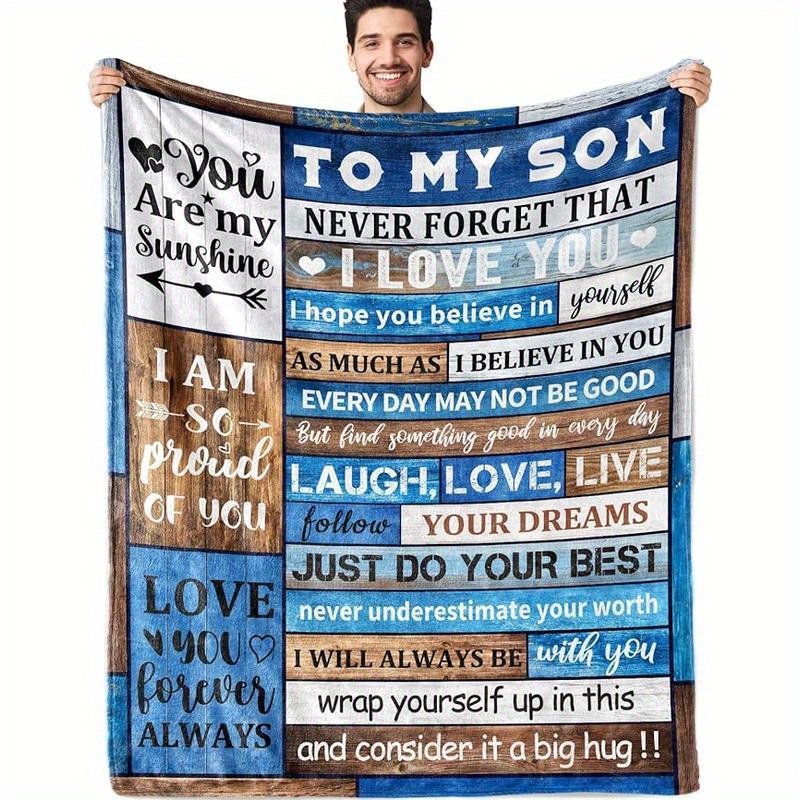 

Gifts For Son, Blanket, Son Gifts From Mom Dad, To My Son Gifts, Flannel Soft Throw Blankets, Birthday Wedding Graduation Gifts Ideas For Adult Son