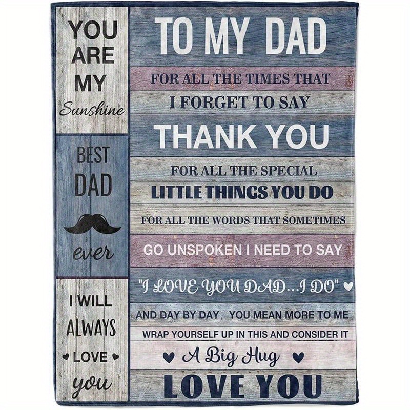 

Gifts For Dad, Dad Throw Blanket, Dad Gift From Boys Girls, Blanket To , , For Birthday, Christmas, Valentine's Day, Thanksgiving (blue)