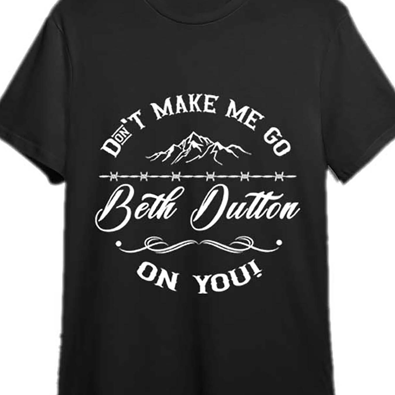 

Don't At You Beth T Shirt Fun Men's Short Sleeve Printed T Shirt Collection Black Stretchy Slim Crew Neck Running Warm Men's Clothing