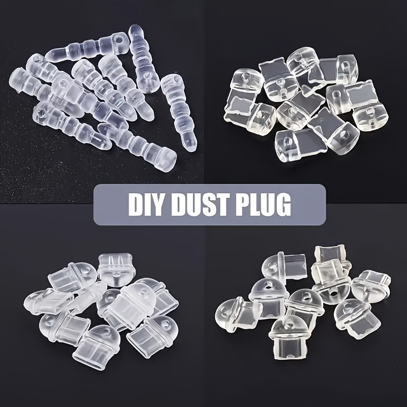 

20pcs Silicone Transparent Charge Port Plugs, Compatible With Iphone Type-c & Devices, Protection Stopper Caps With Phone Pendant, For Mobile Phone Maintenance & Repair