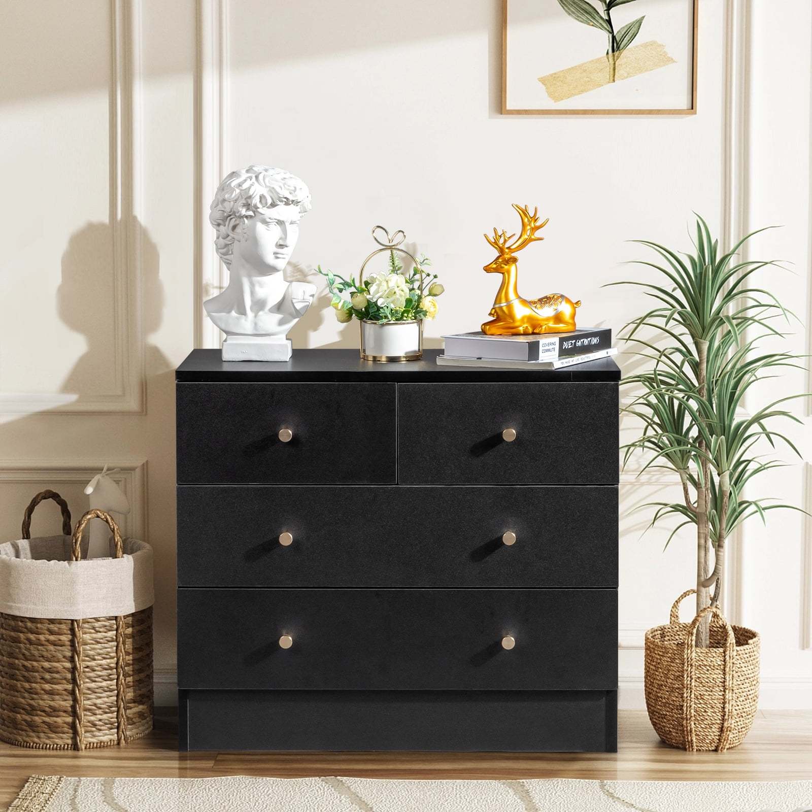 small storage cabinet 4 drawers modern wood 4 drawer dresser - Temu
