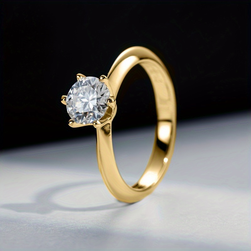 925 Sterling Silver Moissanite Solitaire Ring Set for Women
