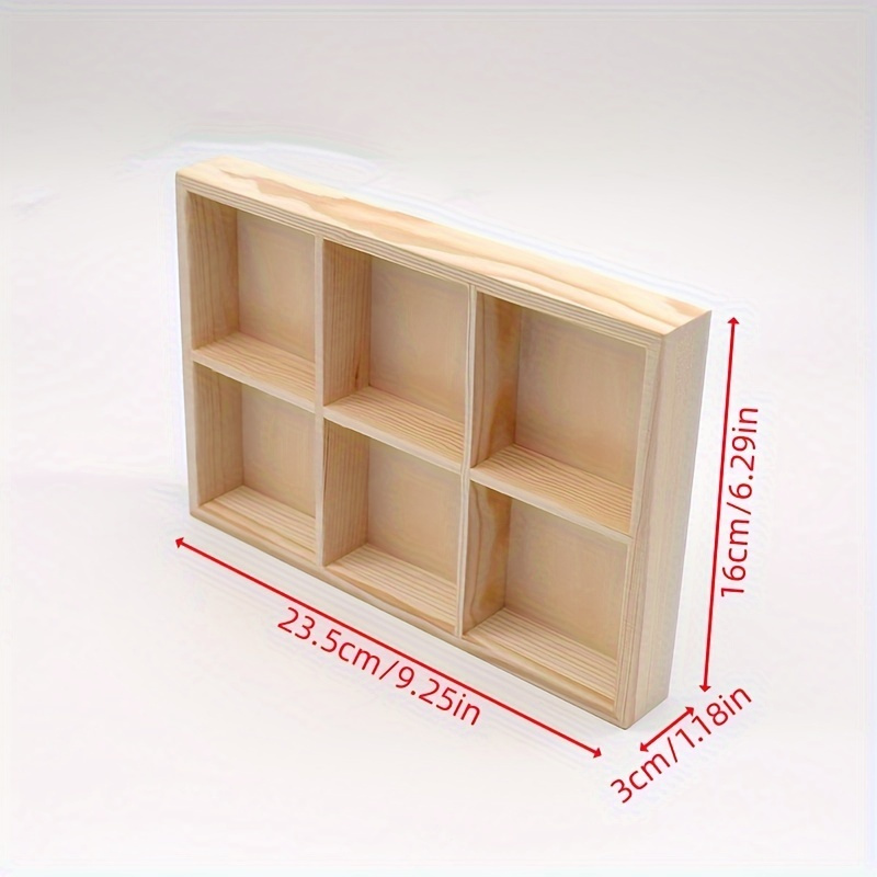 E-shop Holz Aufbewahrungsbox mit 6 Fächern, eine künstlerische Bleistift-Aufbewahrungsbox, Nähzubehör-Aufbewahrungsbox, eine