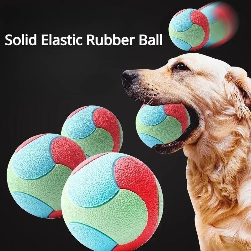 

Solid Rubber Dog Balls: Pet Toy For Interactive Play And Training - Medium Size, No Battery, Hot Plastic Rubber, Solid Pattern