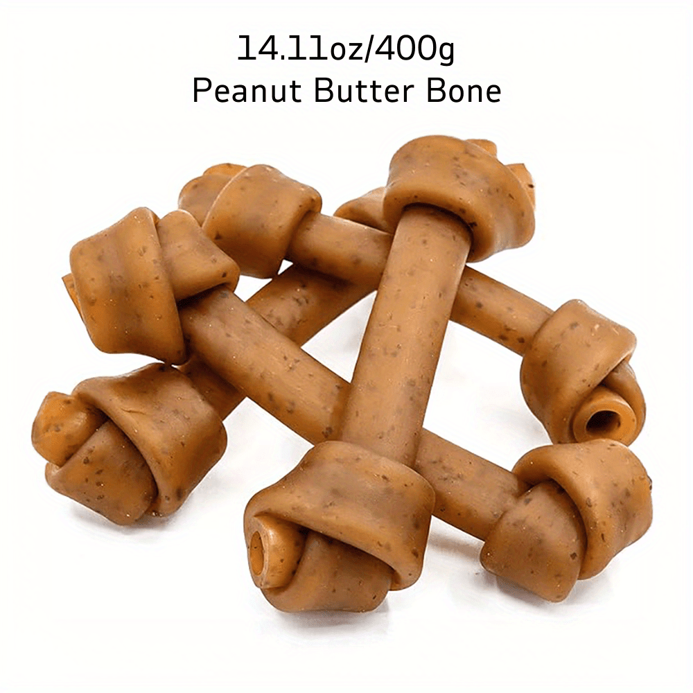 TEMU 7.05oz/ 14.11oz (200g/ 400g) 6.5'' Peanut Butter Bone, , Natural Dog Treats, Healthy, , Dog Chews Long Lasting, And High Protein, , Perfect