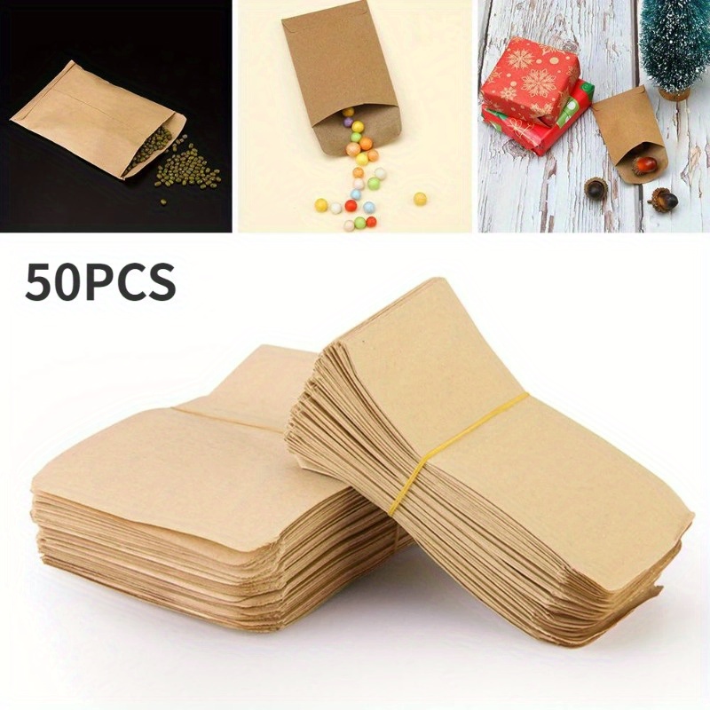 

50pcs Vintage-style Seed & Money Envelopes For Gift Cards - Small Business Packaging, Cash Storage, And