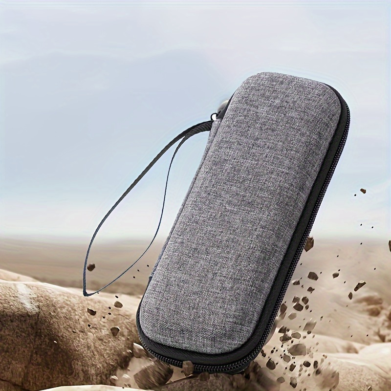 Vintage-Inspired EVA Hard Shell Razor Case - Portable & Durable, Water-Resistant, Easy to Clean, Gray/Blue for Shavers, Travel, Outdoor Personal Care