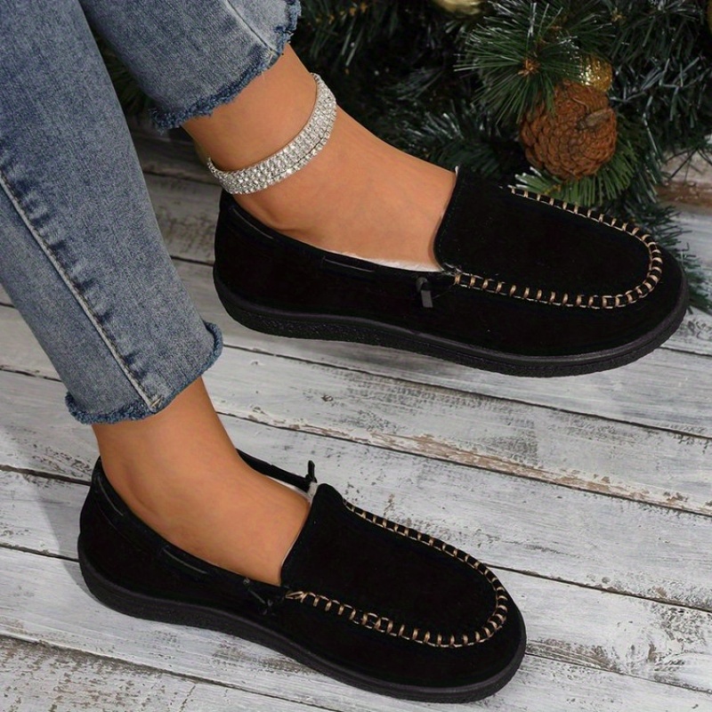 

Women's Round Toe -on , Low Moccasins Lining