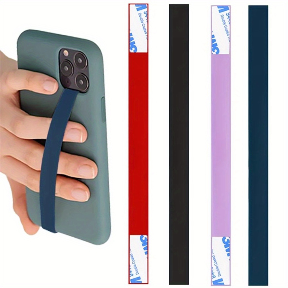 

Stylish Silicone Phone Lanyard - Adhesive Crossbody Strap With Wristband For Smartphones, Phone Strap