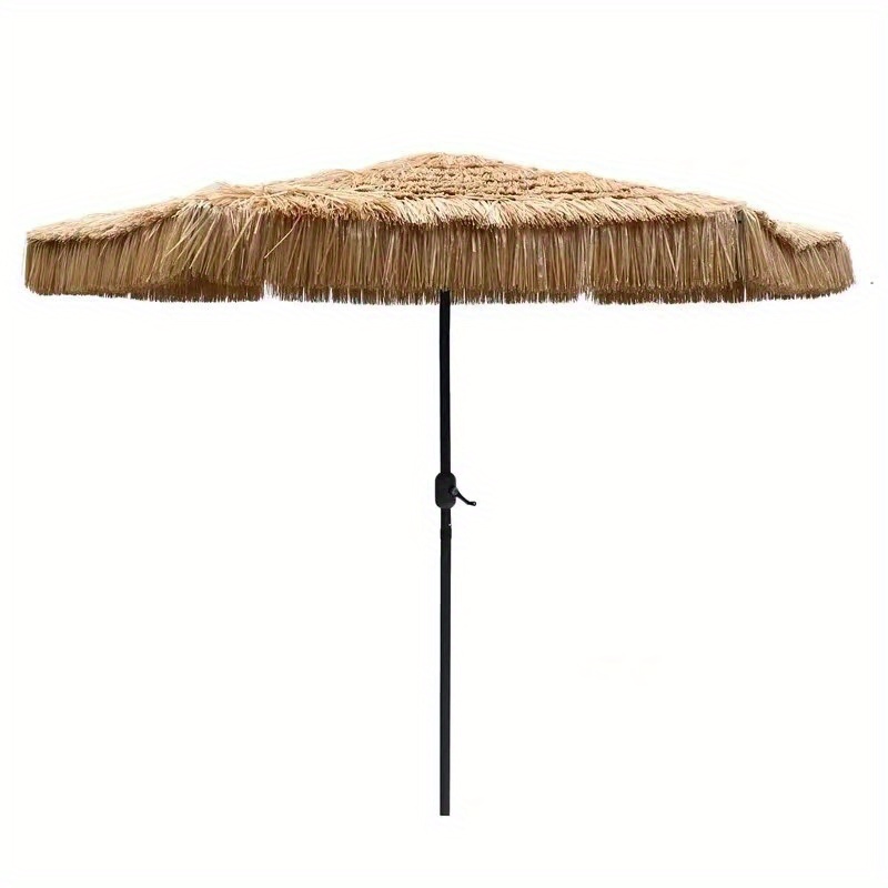 TEMU Lgz Outdoor 2.7-meter Folding Sunshade Umbrella, Beach Umbrella, Straw Umbrella, Thatch Umbrella, Scenic Area Umbrella, Rain Umbrella, Courtyard