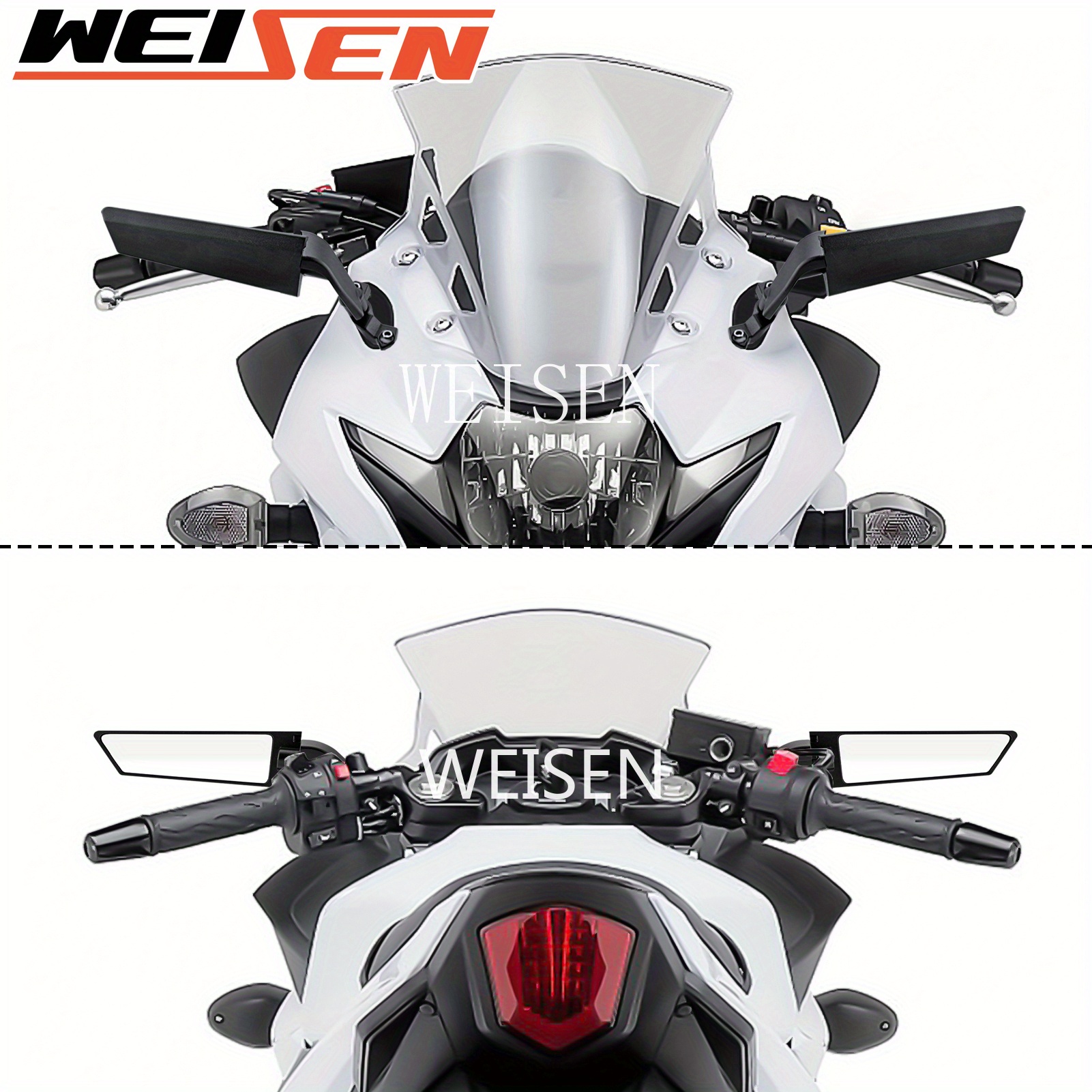 

Weisen Univesal Rotating / Mirrors For Gsxr250r Gsxr600 Gsxr750/ 750z / 1000r/ 1000rz Sv650s Sv1000s Tl1000r Tl1000s Gsf600s Gsf1200s Gsf1200