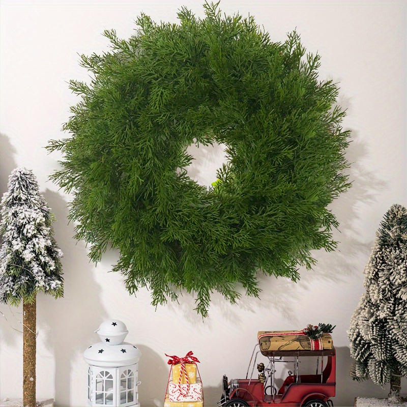 TEMU [popular ] Christmas Wreath For Front Door, Fireplace Mantle & Window - Perfect Indoor/outdoor Holiday Decor