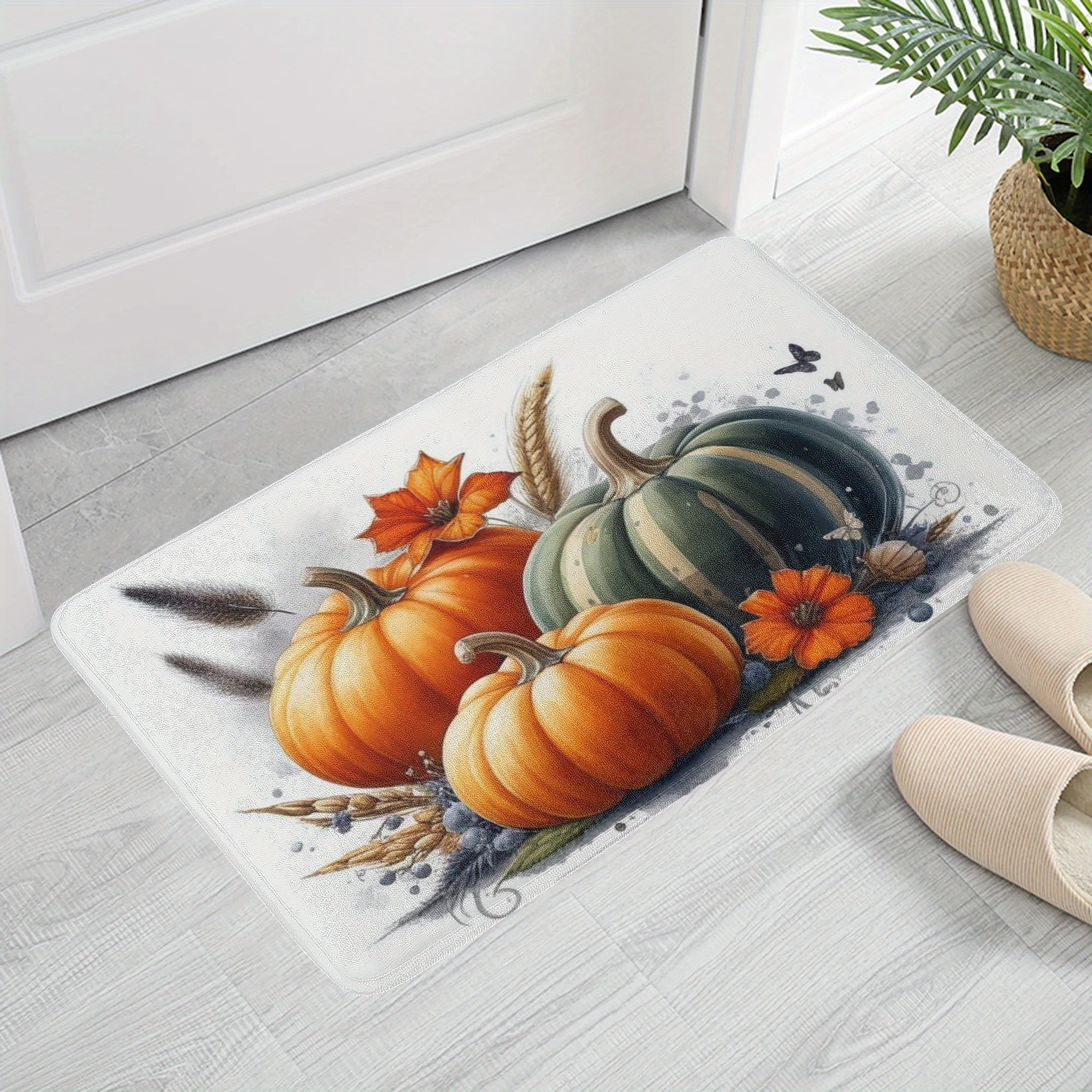 Happy fall Y'all floor Mat, Indoor or Outdoor, Door mat, Door rug, Pumpkin Truck, Halloween decor, House door, buying Autumn decor, Fall home decor