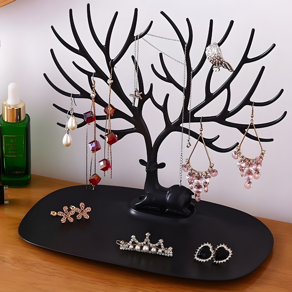 

1pc Jewelry - Organizer For Necklaces, Bracelets, , - Plastic, Multipurpose Display Stand, No Needed