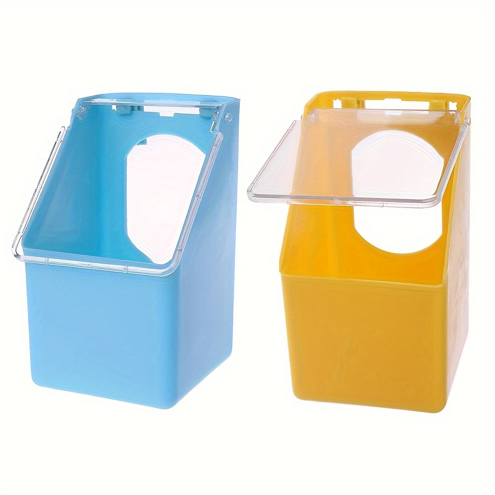 

2- Pp Single Hole Feeder And Waterer - Bird Hanging Feeding Box, Random Color, For Pigeons And Small Birds