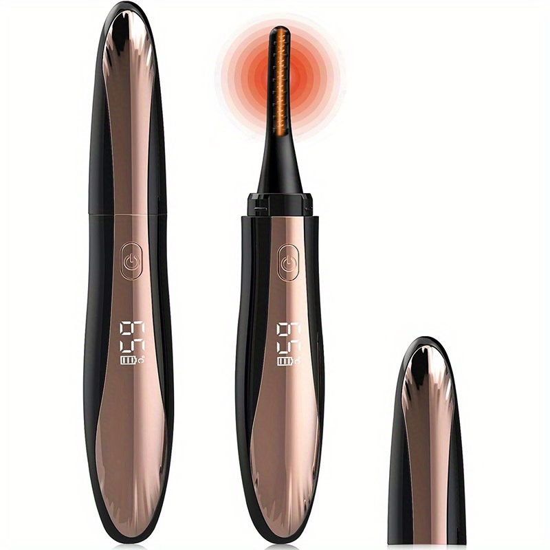 

Rechargeable Electric Eyelash Curler With 4- Temperature Control & Digital Display - Usb Powered, Long- For Lashes