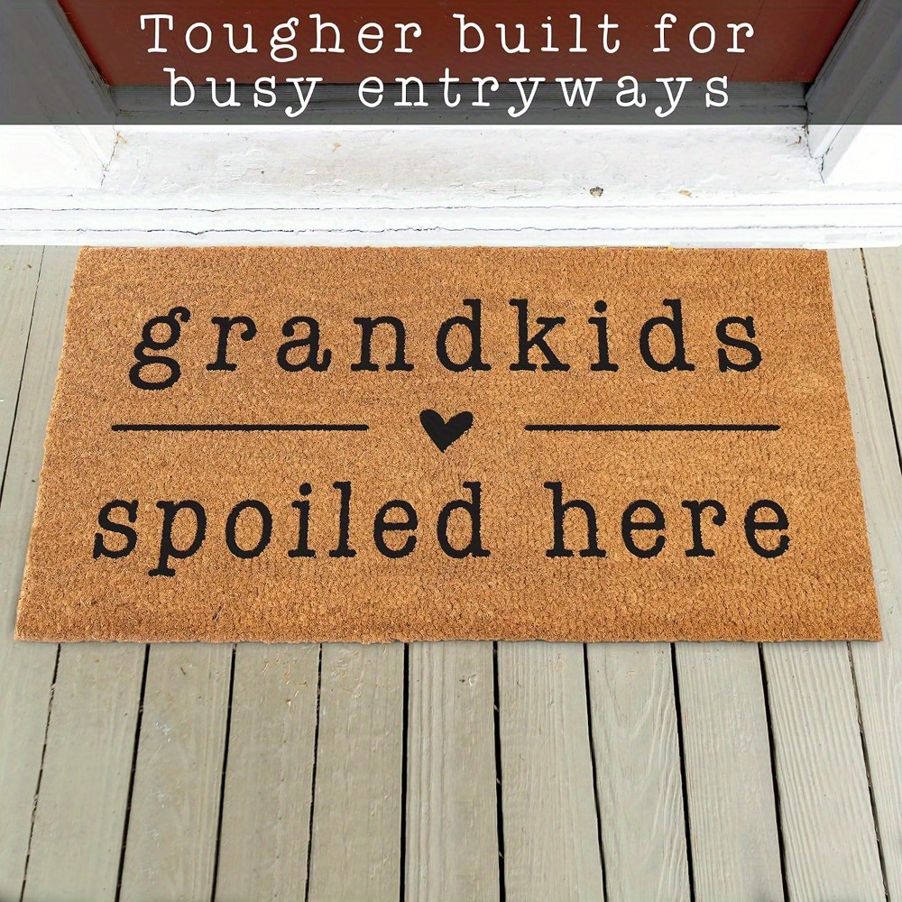 

24"x 16" Grandkids Here Doormat Grandkids Welcome Doormat, Grandkids Welcome Door Mat Outdoors Funny, Welcome Grandparents Door Mat, Grandma And Door Mat Grandkids