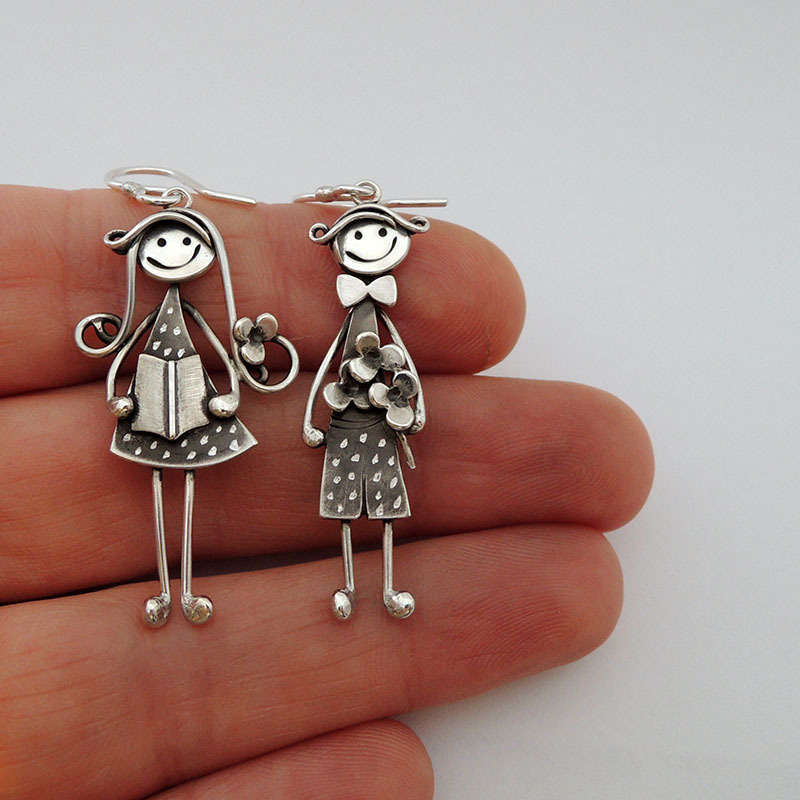 Creative Retro Hanging Earrings Suitable for Piercing Ears
