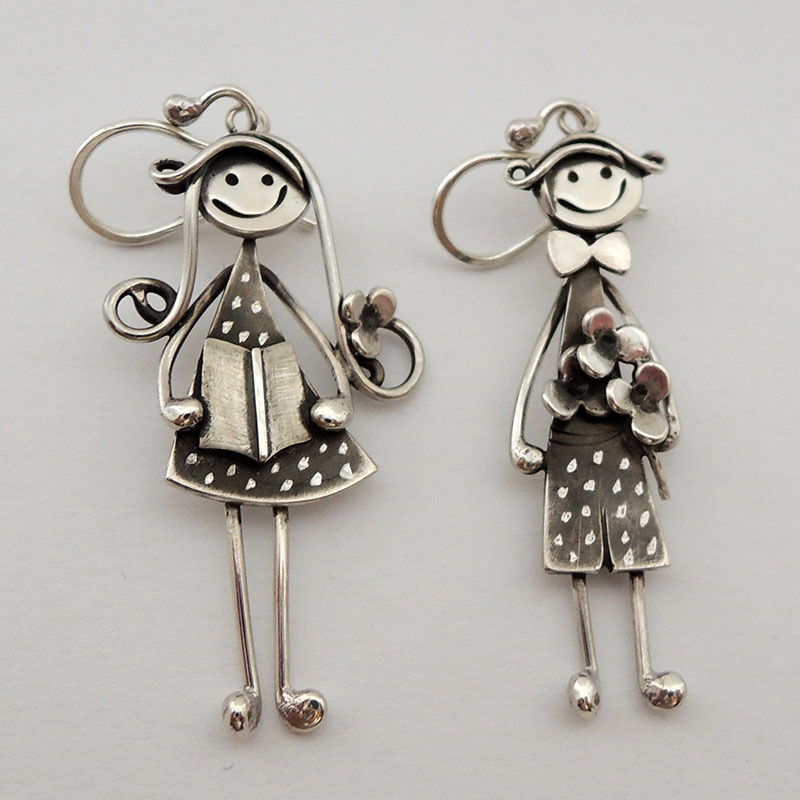 Women's Vintage Dangle Earrings with Hook Backs, Gift for Mom